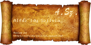 Alföldy Szilvia névjegykártya